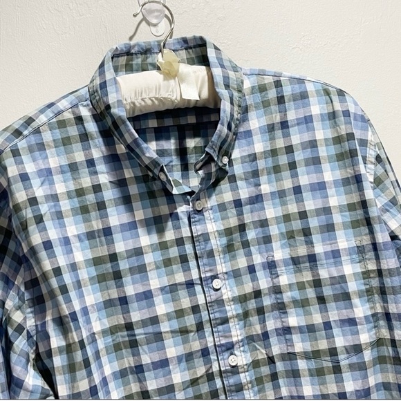 J CREW MERCANTILE Men’s Flex Washed Shirt In Blue Plaid Long Sleeve Size XXL - Picture 2 of 7